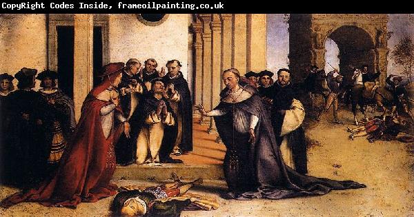 Lorenzo Lotto St Dominic Raises Napoleone Orsini